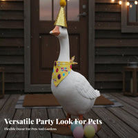 Festive Decoration Birthday Goose Outfit Set Easy to Wear Goose Birthday Outfit Adjustable Fit for Garden Decorators, Homeowners, Outdoor
