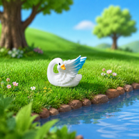 miniature swan figurines