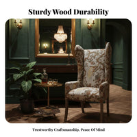timeless Design Highrear side-panel Chair Retro Design Upholstered highrear side chair Chair Tapered Wooden Legs Accent Armchair Sturdy Construction for Book Lovers, Office Professionals, Homeowners, Living Room, Study, perusing alcove, Bedroom