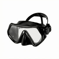 Nose Pocket Single Lens Dive Mask Tempered Glass Scuba Diving Mask Side Buckles Underwater Gear for Adults, Snorkeling