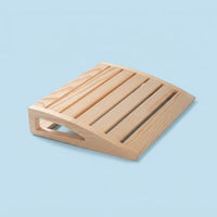 Neck Support Sauna Pillow with Ergonomic Design for Infrared and Steam Room, Solid Wood Headrest Accessories