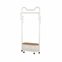 2-in-1 Design Rolling Mirror with Clothes Rail Full-Length View Rolling Mirror with Coat Rack Multi-Functional Bedroom Furnishing Modern Minimalist design for Apartment Dwellers, design Lovers, Homeowners, Entryway, Dorm Room, Clothing shop
