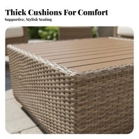 North USA-inspired rustic and design L-Shaped Sectional Sofa Set configurable configuration L-Shaped Sectional Couch weatherproof seat pads Outdoor Furniture Water Resistant for Families, Entertainers, Homeowners, Balcony, Garden, rearyard, waterfront