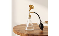Dispenser Bottle with Bulb Decorative Glass Dispenser Bottle Clear Aroma Vessel for Home, Spa