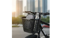 Plastic Cycle Basket Foldable Handlebar Basket Sturdy Lightweight for Biking, Commuting