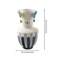Cream-Colored Decorative Butterfly Vase Butterfly Vase Modern Style