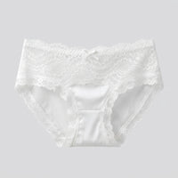 Women's Lace Trim Knickers Multipack with Gusset, Ice Silk Brazilian Ladies with Low Rise Design, Moisture Wicking