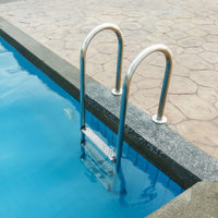 Stainless Steel Pool Ladder Easy to Install Pool Ladder with Handrails Drillless Setup for in-Ground Pools