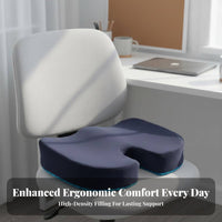 Washable Cover Gel Memory Foam Cushion Breathable Memory Foam Chair Pad Portable for Office Workers, Wheelchair Users, Home, Travel