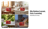 Carrying Strap Portable Radio Speaker Keypad-Style Controls Digital Radio Speaker