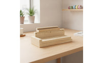 Manual Labeling Bracket Solid Wood Labeling Bracket with Ruler Precision for Workshops