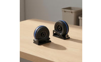 1/64 Scale Bed Mount Spare Tire Carrier Black Pickup Bed Spare Tire Rack Blue Accent Stripe Away-Road Model Accessory