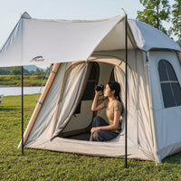Inflatable Tent Single-Step Inflation Tent with Awning Quick Setup for Campers, Families, Camping, Picnics, Lakeside