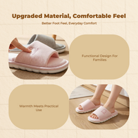 Women’s Linen Indoor Slippers, Non-Slip, Lavender, Coral