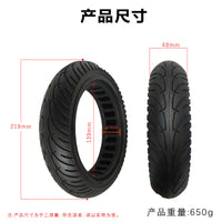 8.5x2.0 Double Honeycomb Hollow Solid Tire, Anti-Slip, Anti-Burst, Wear-Resistant, 8.5 Inch Airless Electric Scooter Tire