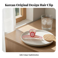 Korean Design Jaw Hair Grip Premium Feel Large Hair Grip Korean Design Hair Gripper Non-Slip Flower Decorated Hair Grip