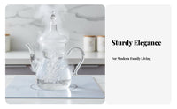 Arabian Design Glass Pot Heat Resistant Glass Teapot with Infuser Multi-Use