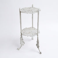 Cast-Iron Flower Stand Sturdy Decorative Pedestal Table Elegant for Gardeners