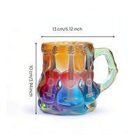 Translucent Book Stack Mug Ornament Faceted Mug Shaped Decoration Sculpted Resin Book Ornament Compact for Collectors, Reading Corner, Office