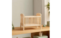 1/12 Dollhouse Crib Unfinished Doll Crib Paintable Dollhouse Cot for Crafters