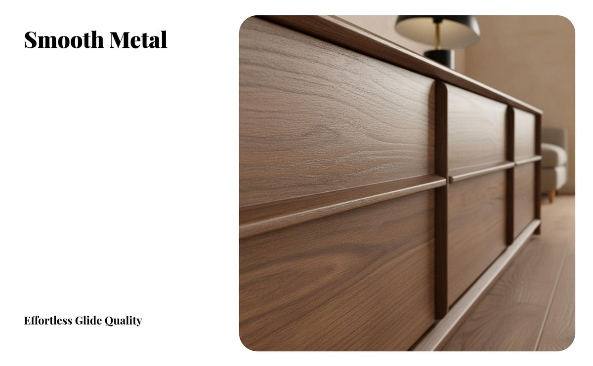Solid Wood TV Console Italian Light Elegant Design Black Walnut Entertainment Center Construction Floor Standing TV Cabinet for Home Theater