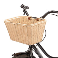 Front Bike Basket Open Top Woven Bike Basket Rectangular