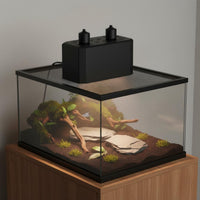 Independent Switch Control Double Dome Amphibian Lamp High Reflection Double Amphibian Light Fixture Hook Hanging Design for Vivarium