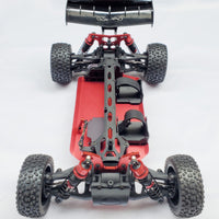 RC Car Chassis with Tires 4WD RC Chassis Rough-Terrain for Hobbyists, Builders, Backyard Bashing