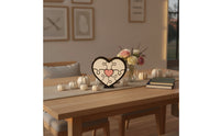 Personalized Gift Heart-Shaped Interlocking Sign Meaningful Keepsake Heart Interlocking Sign Easy to Display Engraved Name Plaque for Mothers, Grandmothers, Mother's Day, Thanksgiving
