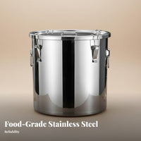 Sealed Metal Rice Bin Humidity-Resistant-Resistant Stainless Steel Airtight Canister Rust-Resistant Stainless Steel Storage Canister for Restaurant