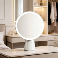 3 Level Dimming LED Makeup Mirror USB Rechargeable Touch Control Makeup Mirror Soft Light Eye Protection for Women, Girls, Dorm Room, Dressing Table, Desktop