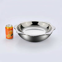 Hot Pot for Induction Cooker with Stainless Steel Single Bottom, Food Grade Thickened Material, Shabu Shabu Pot Basin, No Lid Restaurant Bowl