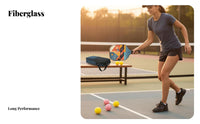 Pickleball Paddle Ergonomic Design Fiberglass Pickleball Racket Hexagonal Interior Paddle Fast Bounce Long-Lasting Protective