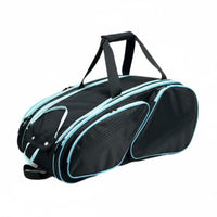 Multi-Compartment Racket Carrier 2-Way Carry Badminton Equipment Duffle Bag for Sports Club, Gym