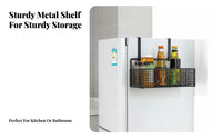 Includes Hooks Refrigerator Side Rack Space-Saving Design Kitchen Organizer Multi-Tier Hanging Shelf High Capacity for Apartment Dwellers, Home Cooks, Homeowners, Small Apartments, Pantry, Laundry Room