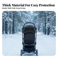 Thickened Fleece Lining Warm Stroller Foot Cover Multi-Functional Baby Stroller Bunting Bag Machine Washable for Infants, Toddlers, Outdoor
