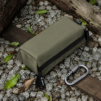 Compact MOLLE Pouch, Oxford Fabric First Aid Hip Bag with Carabiner, Tactical Tool Pouch for Hiking and Tours