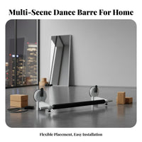 Easy Installation Home Practice Dance Bar Multi-Functional Portable Ballet Barre Compact Suction Cup Stretch Bar Soft Foam Grip for Children, Dancers, Beginners, Doorway