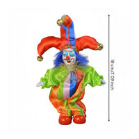 Ceramic Jester Doll Porcelain Head, Hands, and Feet Collectible Circus Clown Doll Movable Limbs House Decoration for Collectors
