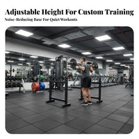 Multi-Functional Adjustable Squat Rack Heavy-Duty Steel Frame Adjustable Bench Press Rack 500kg Load Capacity Barbell Squat Stand Stable Base for Home Gym Users, Weightlifters, Bodybuilders