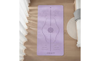 Extra Wide Exercise Mat with Alignment Lines Non-Slip Exercise Mat with Bag Cushioned Thick for Beginners