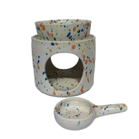 Glazed Melt Melt Burner with Tealight Spoon Decorative Burner Tabletop Fragrance Holder Easy to Use for Tea Corner