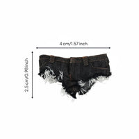 1/6 Scale Denim Shorts Slightly 12 Inch Doll Shorts Real Pockets Collectible Accessory for Hobbyists