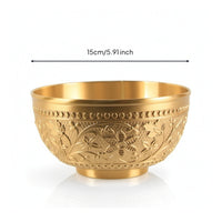 Embossed Copper Bowl Polished Decorative Bowl Elegant Vessel Stylish for Collectors, Home Display