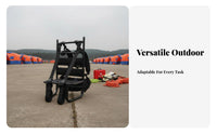Fully Welded Construction Heavy Duty Pack Frame Multi-Purpose External Freighter Frame Ergonomic Design Aluminum Cargo Hauler Breathable Back Padding for Rescue Personnel, Delivery Workers, Mountaineering, Camping, Goods Transportation