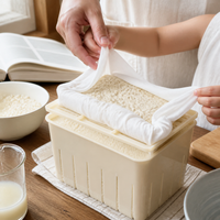 DIY Tofu Press Kit with Mold and Cloth for Homemade Tofu Making