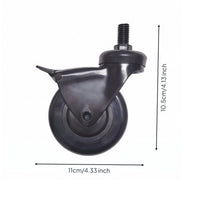 Grill Leg Caster Swivel Locking Caster Wheel Replacement Hardware for Outdoor Cooker Setup