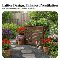 Decorative Louvered air conditioner Unit Cover Weather-Resistant Louvered Air Conditisingler Cover Weatherproof Plant Stand Multi-Functional for Garden aficionados, Apartment Dwellers, Property Managers, Balcony, Patio, Bair conditionerkyard, Yard
