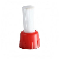 Dense Bristles Coffee Machine Brush Head Removable Replacement Brush Head Ribbed Collar Maintenance Tool Plastic Base