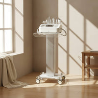 Transparent Beauty Cart with Acrylic Shelf Clear Beauty Cart with Handle Minimalist Rolling Salon Trolley Long-Lasting for Spas